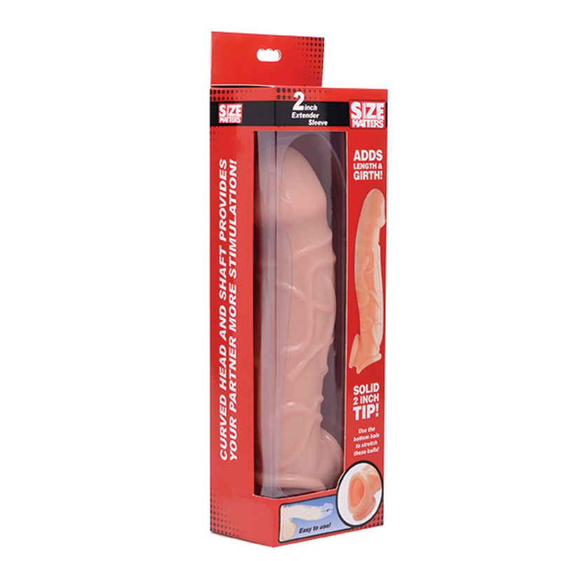 2in Extender Sleeve Flesh - 9 In Total Length, 1.2 In Diameter