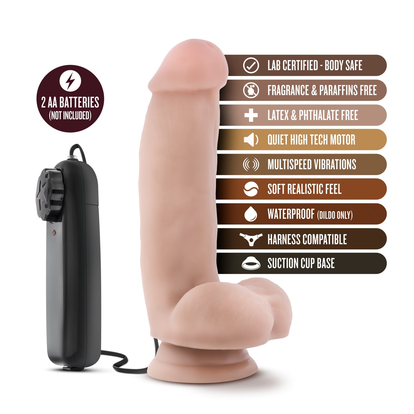 Coverboy The Quarterback Vanilla Suction Cup Dildo 7 Inch