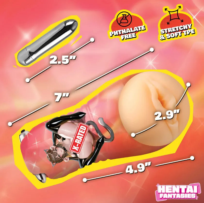 Mochi The Cat Girl – Vibrating Pussy Stroker with Textured Tunnel