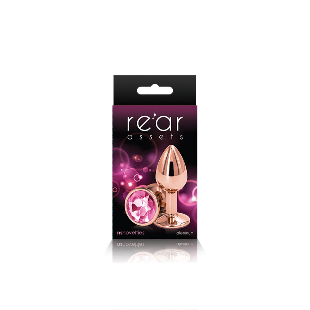 Rear Assets Rose Gold Small (Rose Gold) – Lightweight Small Metal Butt Plug