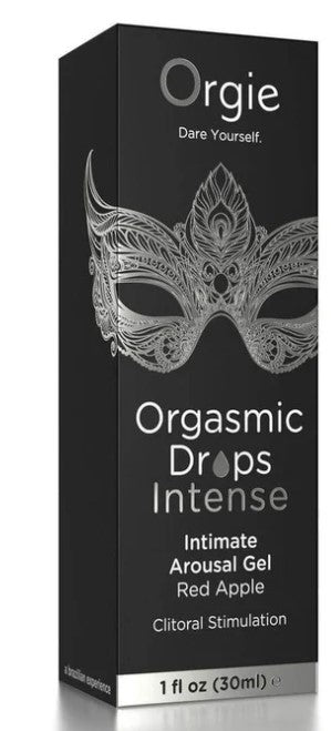Orgie Orgasmic Drops Intimate Arousal Gel 1oz Red Apple