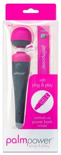 PalmPower Massage Wand Plug and Play with Power Bank