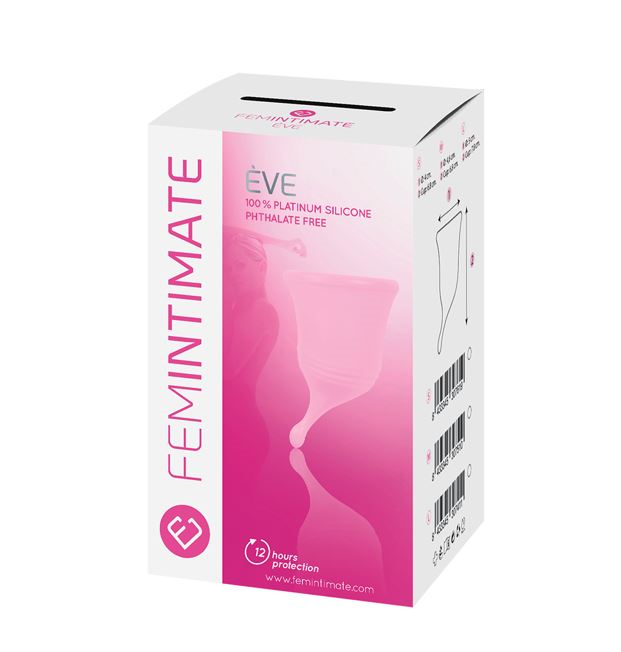 Femintimate Eve Cup L Rosa Medical Grade Silicone Menstrual Cup 5 cm Diameter 7.8 cm Height