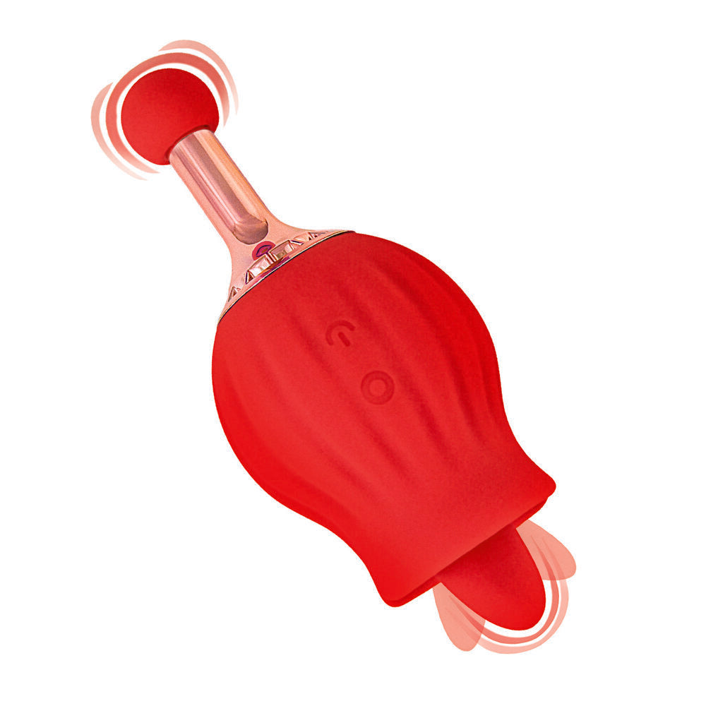 Nasstoys Clit-Tastic Rose Bud Dual Massager – Dual-Ended Vibrator