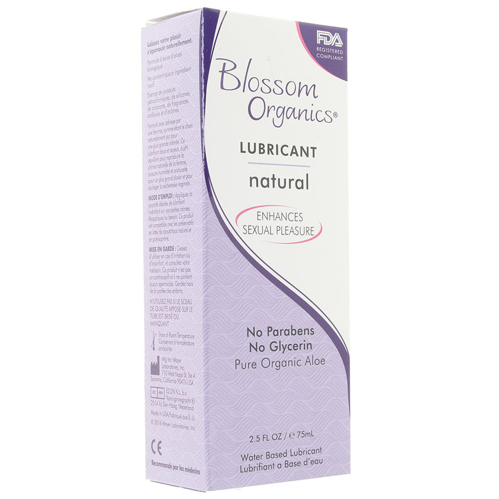 Blossom Organic Natural Lube in 2.5oz/75ml Lubes and Lotions > Water Based Sex Lubes