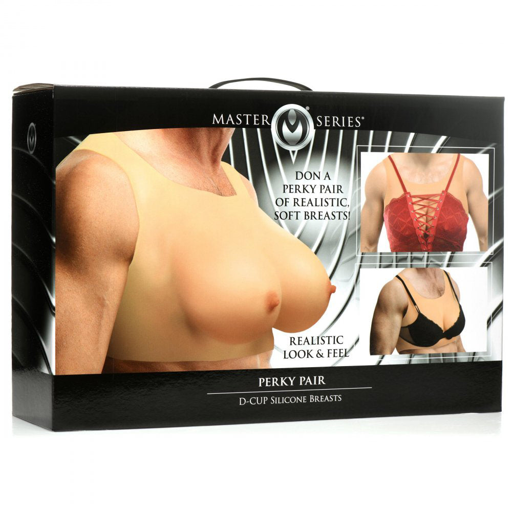 Perky Pair D Cup Silicone Breasts Natural Color