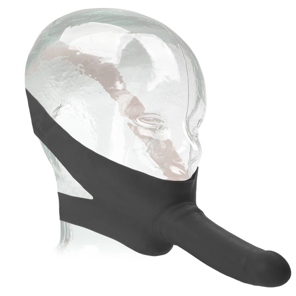 Accommodator Chin Strap-On Dildo in Black Dildo Sex Toys > Strap-On and Harnesses
