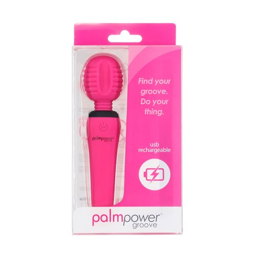 PalmPower Groove Mini Wand Fuchsia - Portable Massager