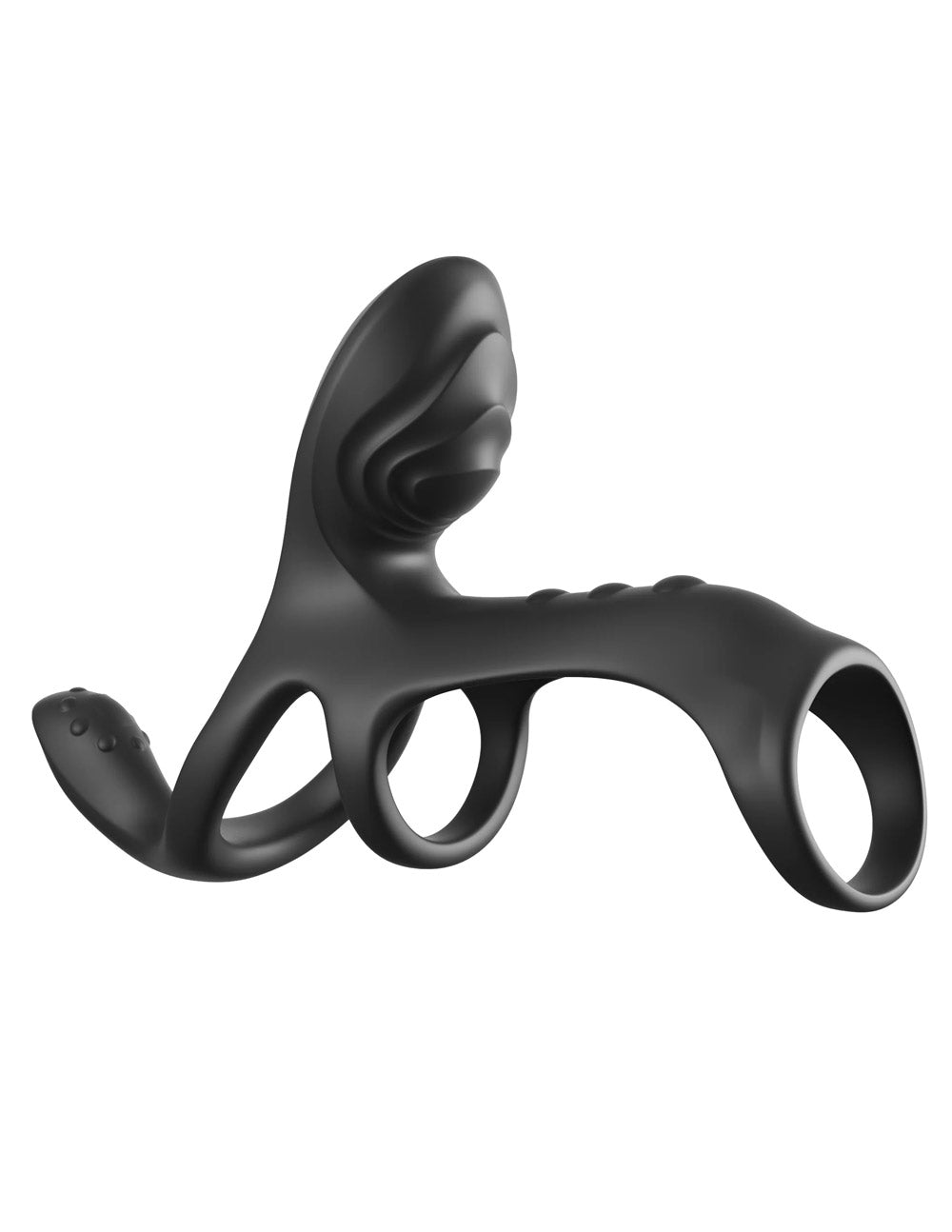 Fantasy C-Ringz Ultimate Couples Cage – USB Rechargeable Triple Motor Vibrating Cock Ring Cage