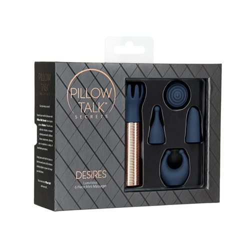 Pillow Talk Secrets Desires 6 Pc Massager Set for Pleasure