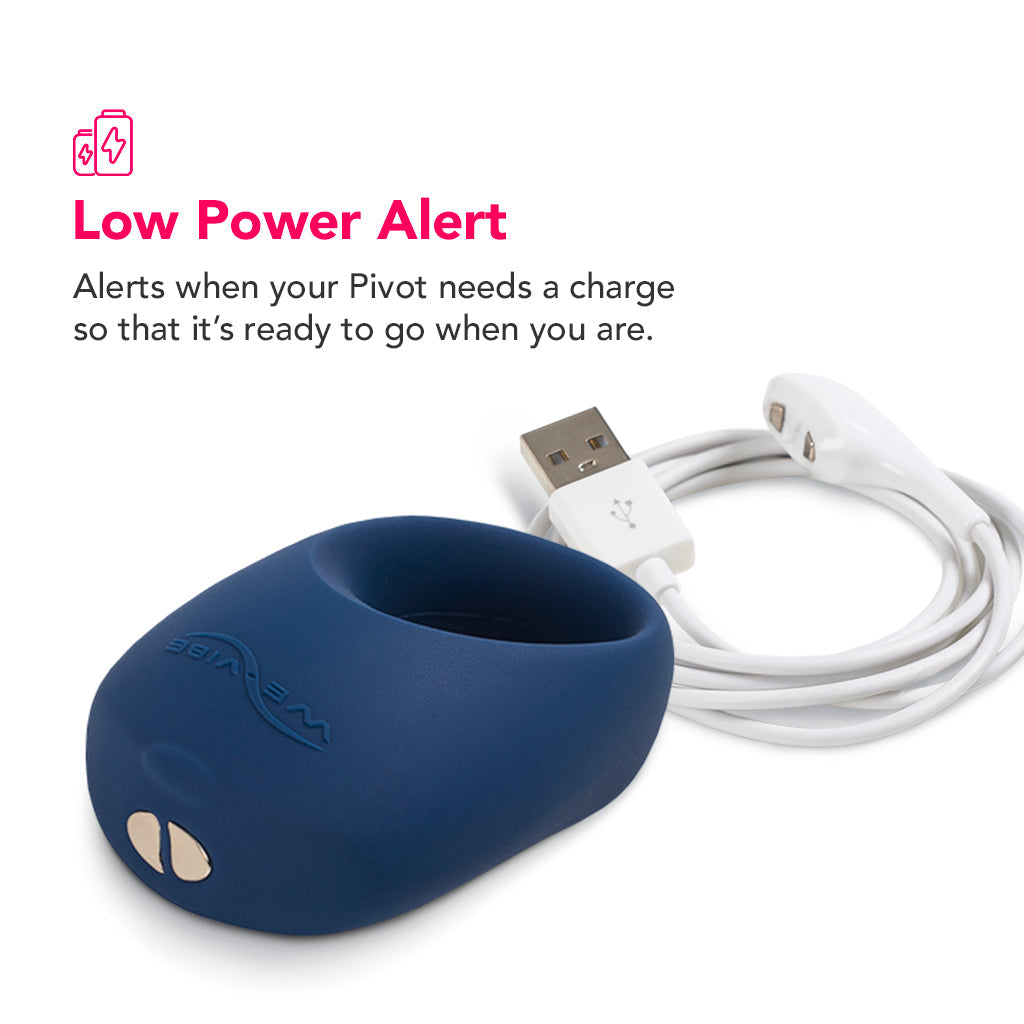 We-Vibe Pivot Vibrating Silicone Ring in Navy Cock Rings