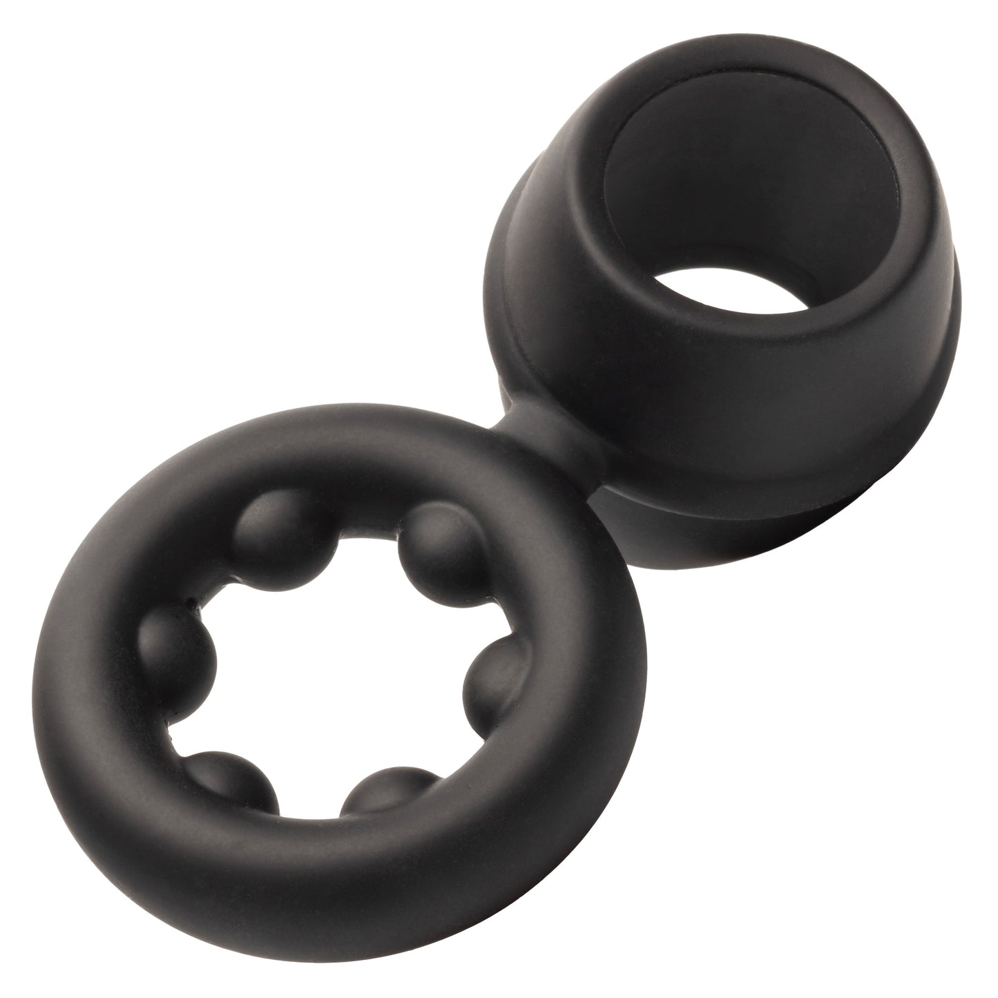 Alpha Liquid Silicone Dual Magnum Ring Black Stretchy Comfortable Size