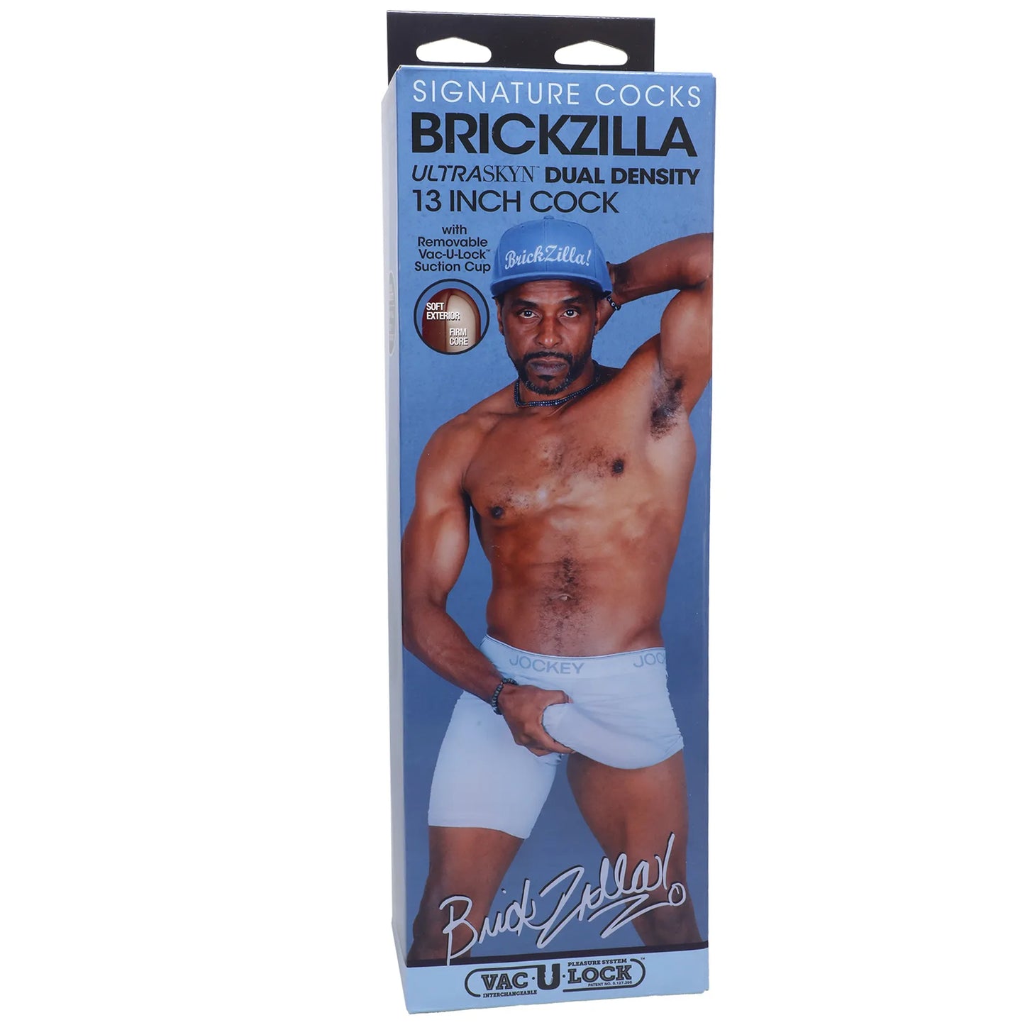 Signature Cocks Brickzilla (Chocolate) – 13 Inch Ultraskyn Cock With Suction Cup