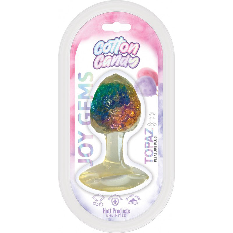 Cotton Candy Joy Gems Sapphire Butt Plug With Gemstone Design