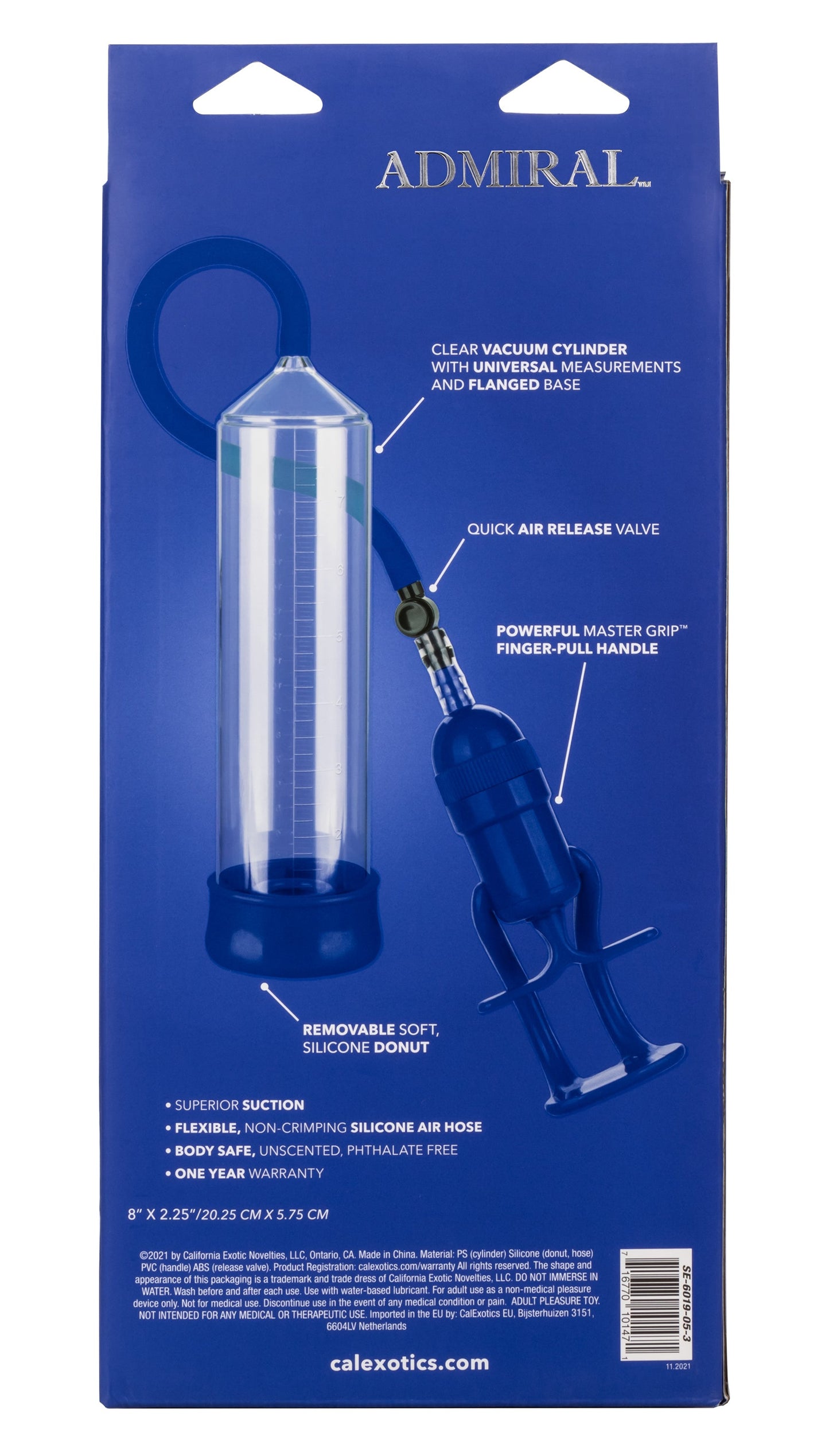 Admiral StaHard – Male Enhancement Pump with Silicone Base and Master-Grip Handle
