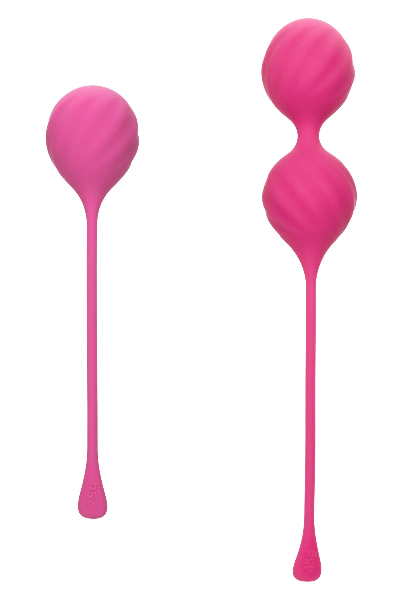 Cal Exotics Kegel Training 2-Piece Set Pink Silicone Weights 25g and 45g for Pelvic Floor Strengthening