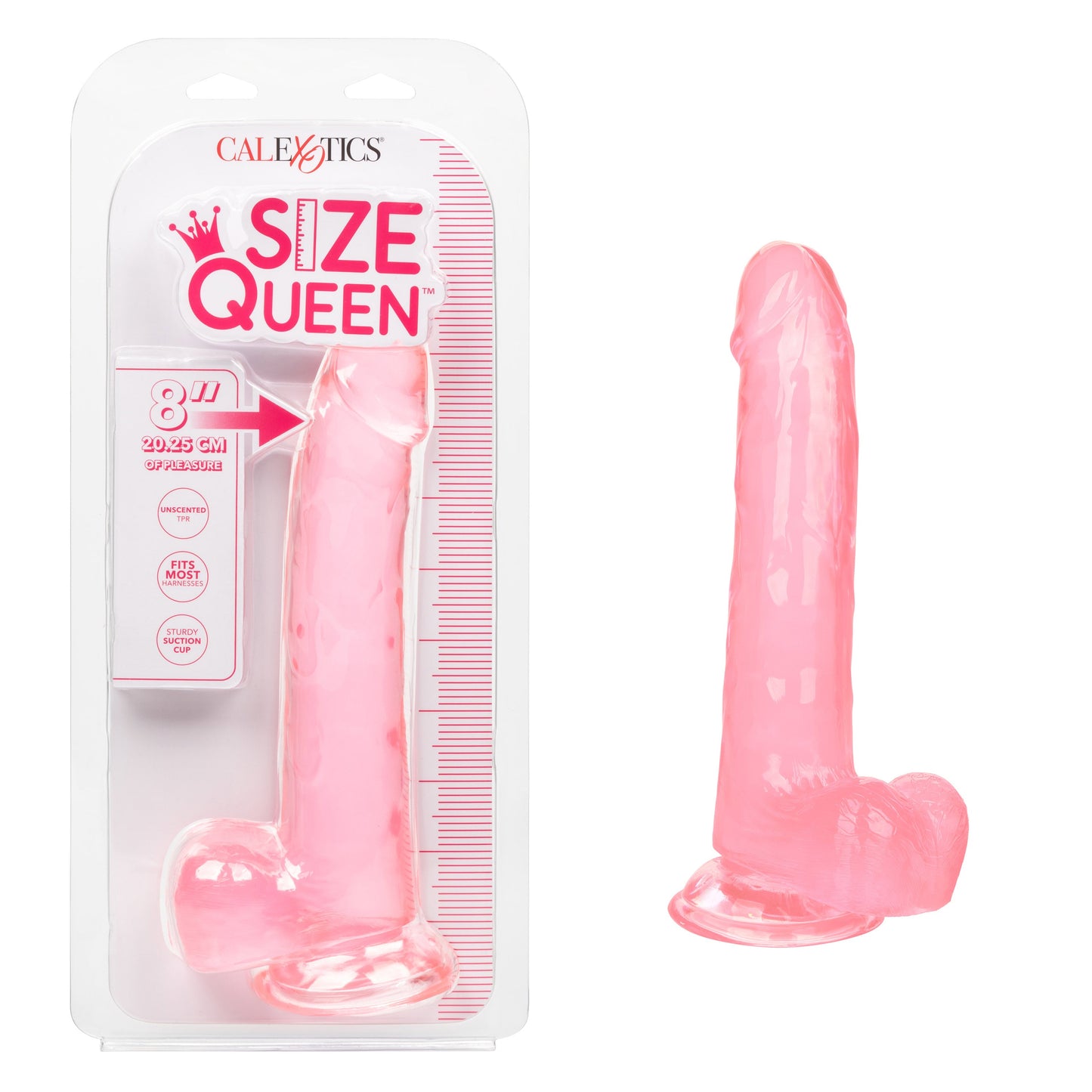 Size Queen 8 Inch Realistic Dong in Ivory