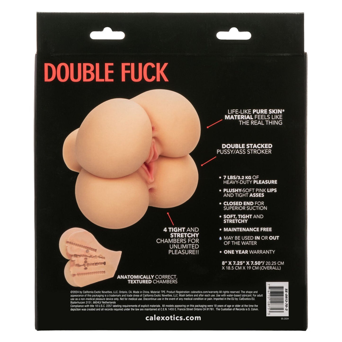 Stroke It Double Fuck (Ivory) – Heavy-Duty 7 lbs Lifelike Double-Stroker Sleeve