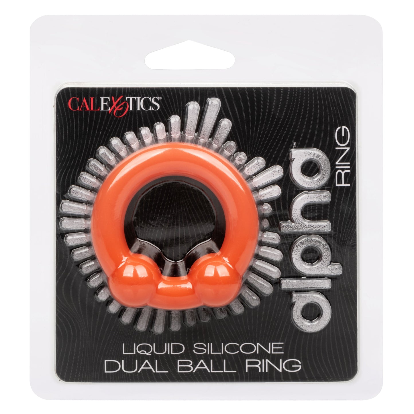 Alpha Liquid Silicone Dual Ball Ring Orange Ultra Stretchy Enhancer Ring