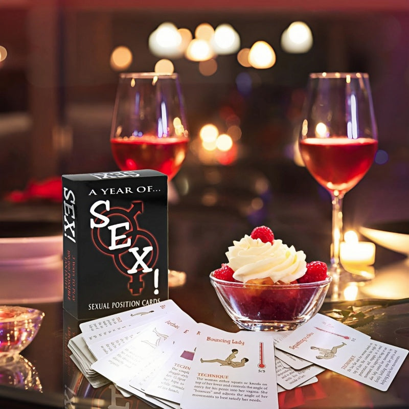 Acmejoy- Sex Game Position Cards Bedroom Battle Cards Date-Night Fun Couple Poker Games Improve Relationship Lube & Essential
