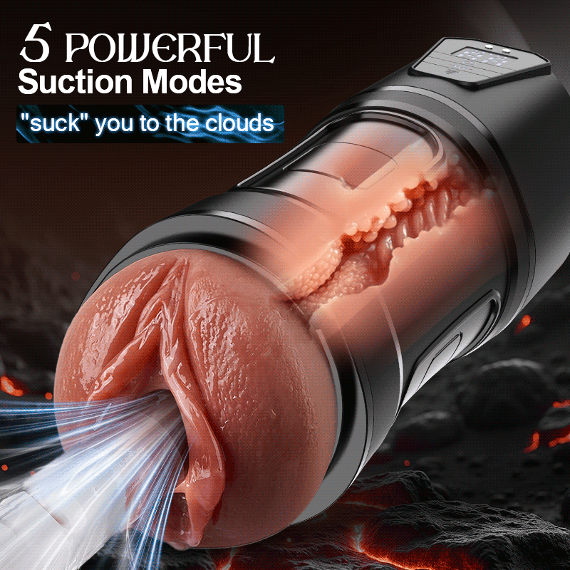 【Add to Cart & Order — Free Lube Included】Challenger - 10 Vibrations, 5 Suctions, Ultra-Realistic Vagina, Simulated Masturbator Masturbation Cup