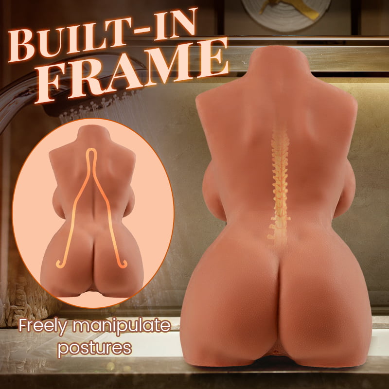 Jian - 10.7 lbs Brown Realistic TPE Sex Doll, Playable Breasts & Textured Dual Entry Lifelike Doll Masturbator Sex Torso Masturbators