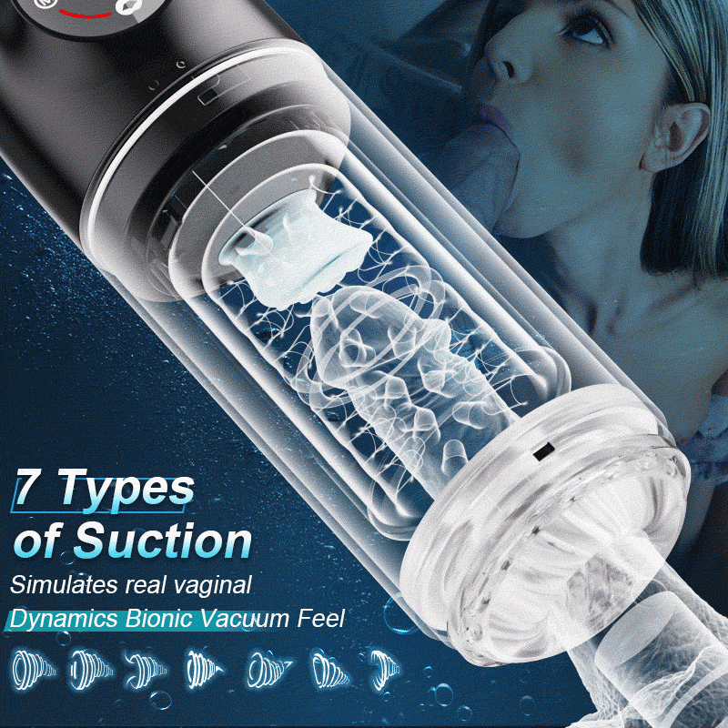 Poseidon - 7 Sucking Rotating Licking Male Stroker Bath Masturbator Masturbation Cup