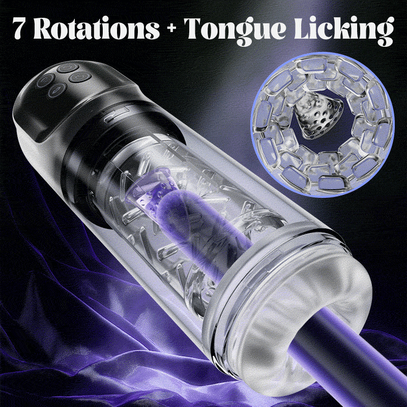 Vortex - 7 Suction 7 Rotation Stroker – 3D Real Feel Waterproof Hot & Cold Spa Suction Vacuum Pumps Masturbator Masturbation Cup