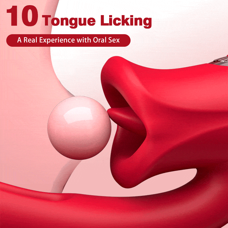 Bisou - Shaped Biting Soother with Vibration & Flapping Vibrators