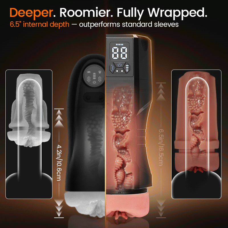 【Free shipping】Captain Titan - 6.5 Inch Massive Real Feel Ergonomic Grip Unbeatable Value Blowjob Stroker Masturbation Cup