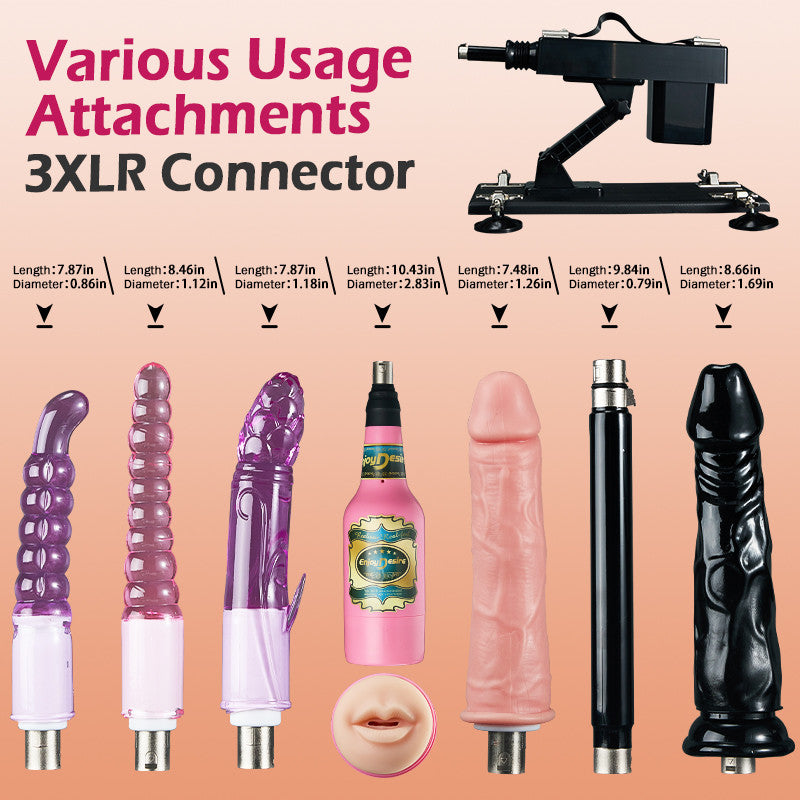 Azax - Ultimate Pleasure with Top-Rated Sex Machine 7 Accessories Automatic Thrust Anal Love Dildos