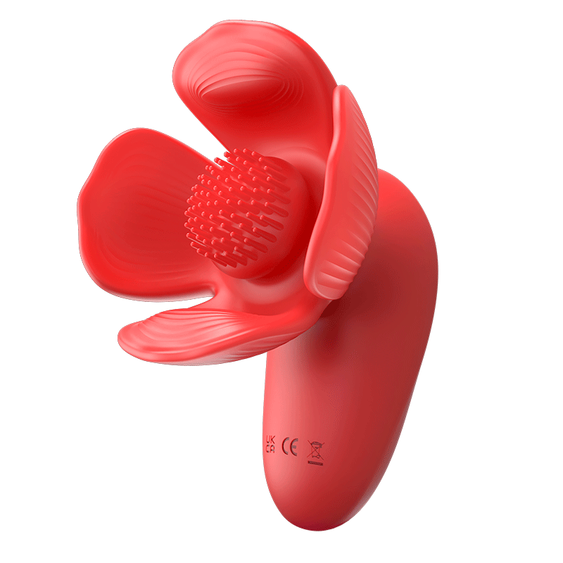 Acmejoy - 10 Pinching 10 Vibrating Nipple Toys Nipple Vibrator Red Vibrators