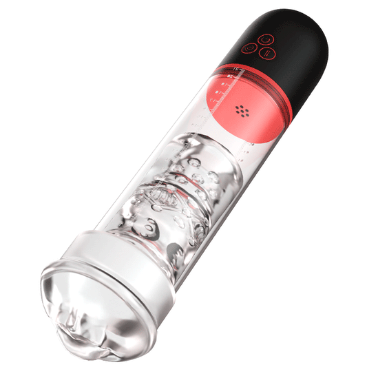S-HANDE - S-Hande Upgraded 2 IN 1 Sucking Vibrating Penis Pump Transparent Penis Pumps