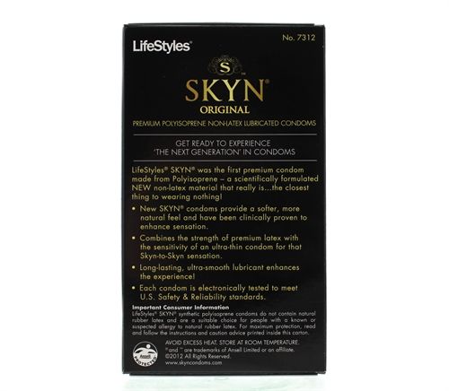Skyn Original - Non-Latex Lubricated Condoms - 3 Pack