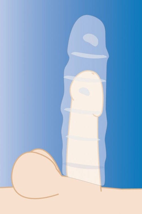 3in Flesh Penis Enhancer Sleeve for Extra Length and Girth