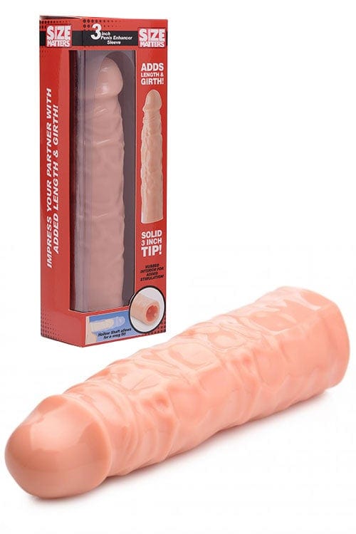 3in Flesh Penis Enhancer Sleeve for Extra Length and Girth