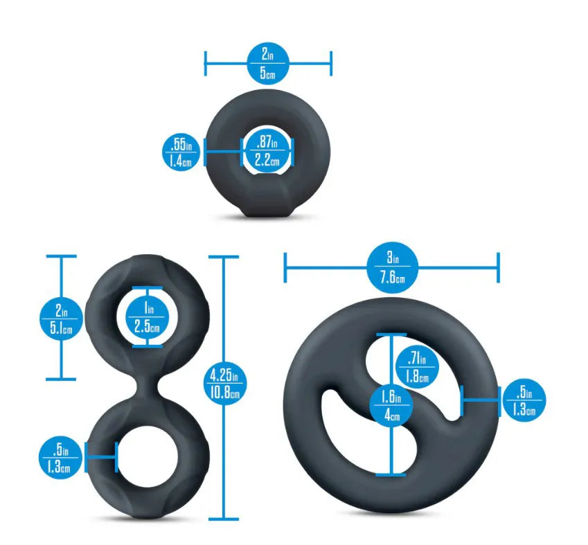 Performance Plus Throttle (Black) – Versatile 3-Ring Set Cock and Ball Stretcher
