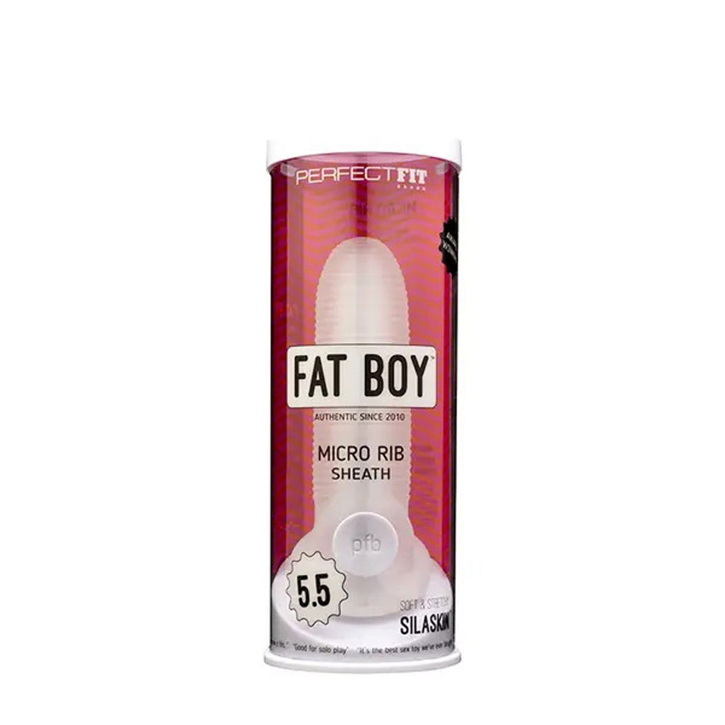 Fat Boy Micro Rib Penis Sheath 5.5 Inch – Adding 0.7 Inches of Girth