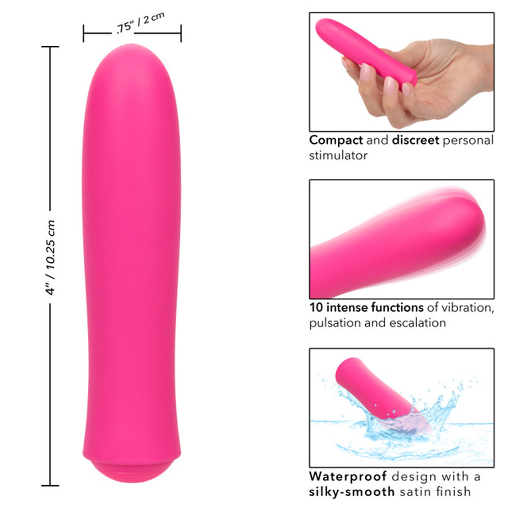Kyst T.C.B. Taking Care of Business Mini Massager Pink 4-Inch Satin Finish