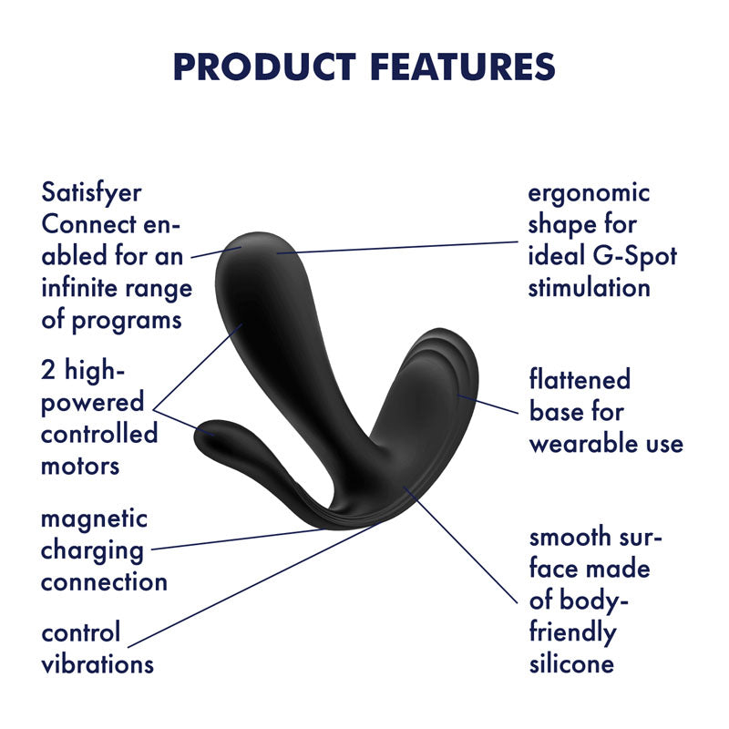 Satisfyer Top Secret Wearable Vibrator in Black