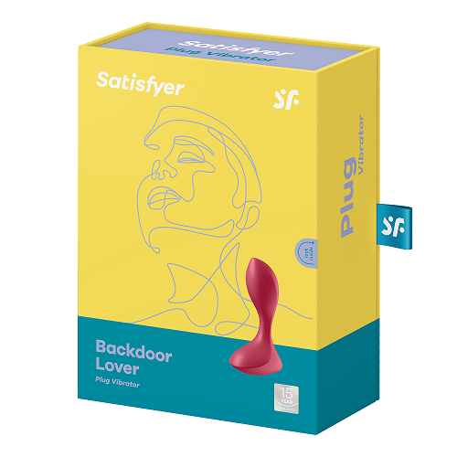 Satisfyer Backdoor Lover Red Silicone Anal Plug Vibrator 10 cm