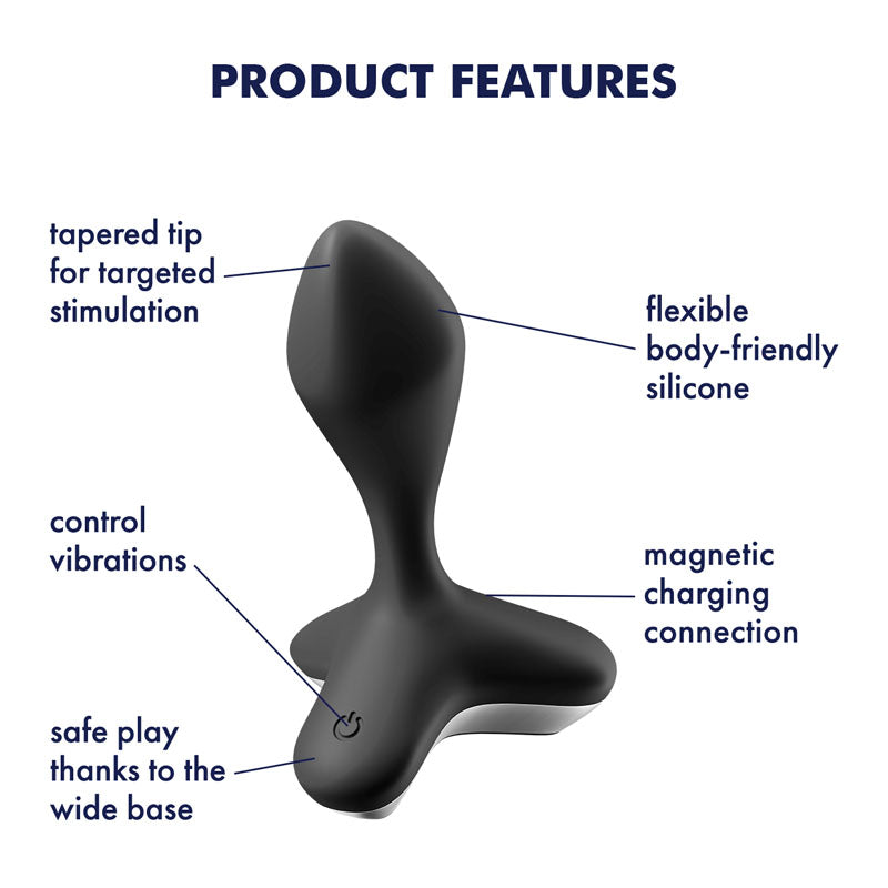Satisfyer Game Changer Vibrating Anal Plug in Black
