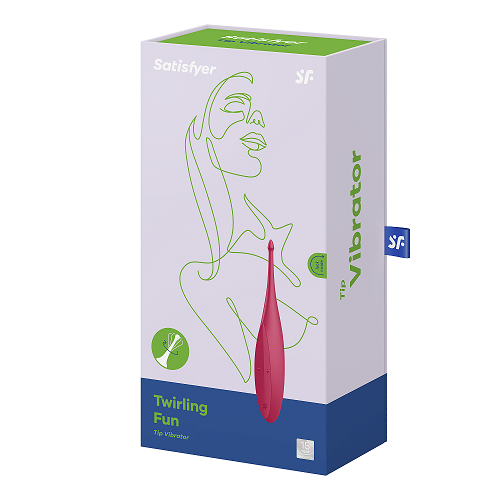 Satisfyer Twirling Fun Tip Stimulator in Poppy Red