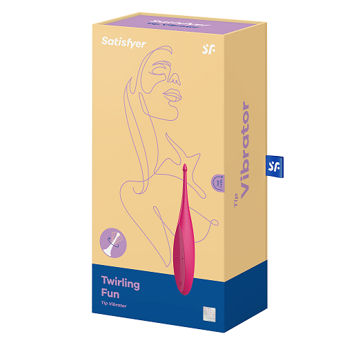Satisfyer Twirling Fun Magenta Tip Vibrator with 12 Settings and Waterproof Silicone Design