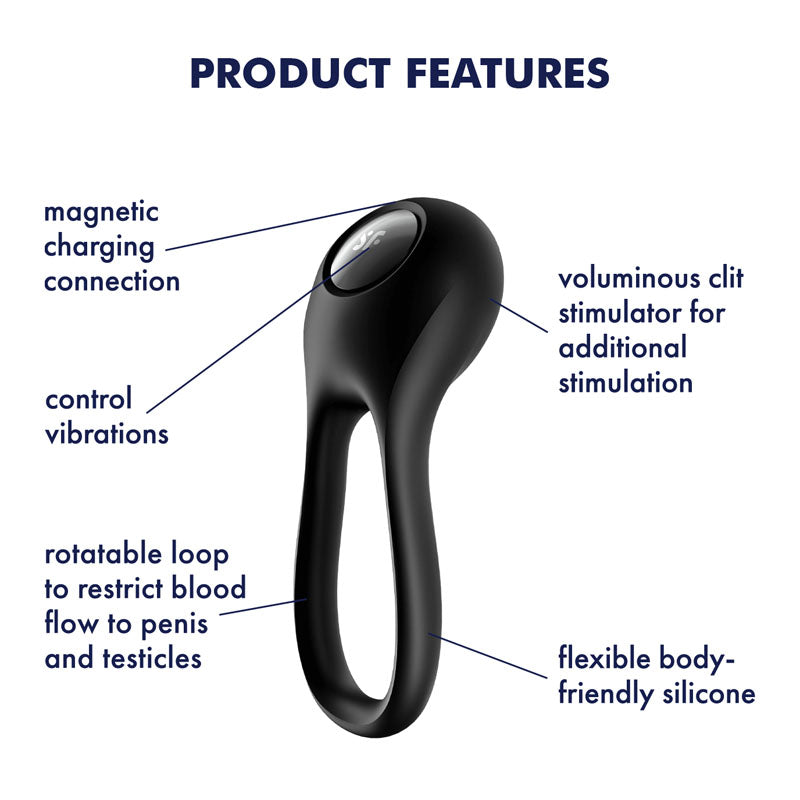 Satisfyer Majestic Duo – USB Rechargeable Vibrating Cock Ring