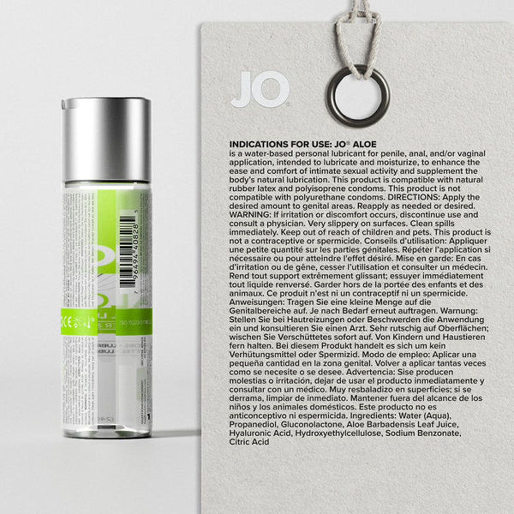 JO Aloe – Water-Based Lubricant with Aloe and Hyaluronic Acid 120ml Bottle