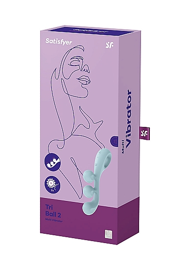Satisfyer Tri Ball 2 Multi Vibrator Light Blue with Adjustable Wire and Three Powerful Motors