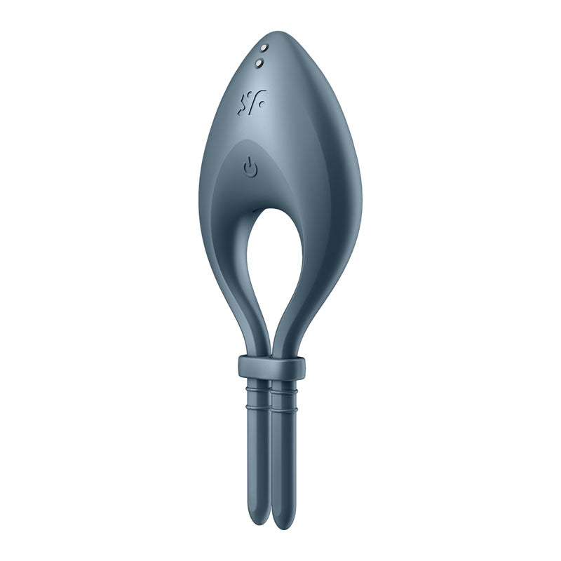 Satisfyer Bullseye Adjustable Dark Blue Penis Ring Vibrator with Bluetooth and App Control