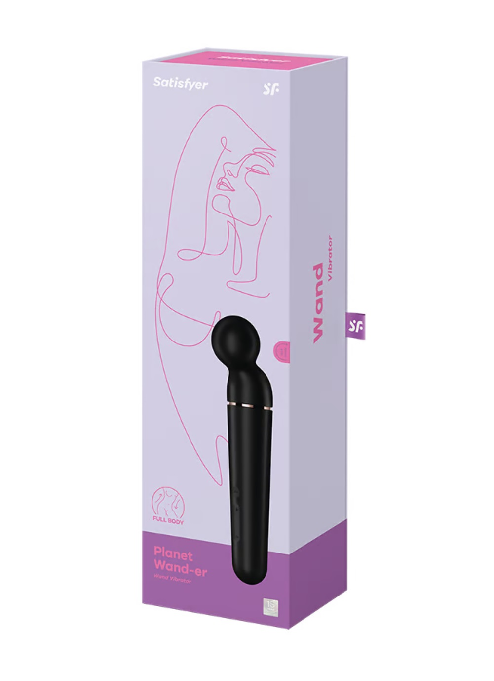 Satisfyer Planet Wand-er Black Full Body Massager 6in
