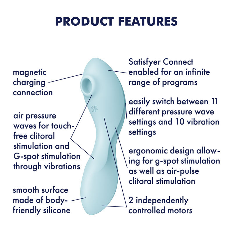 Satisfyer Curvy Trinity 5+ (Blue) – Waterproof Triple Motor Vibrator
